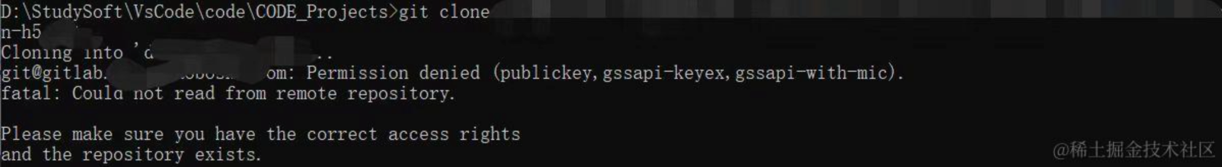 Git Clone SSH authentication error