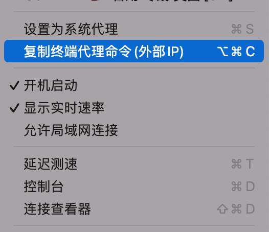 VPN proxy settings screenshot